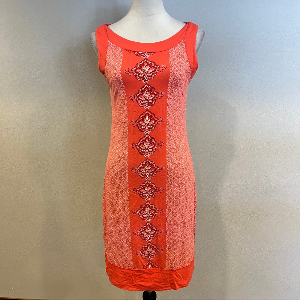 Manguun blood‎ Orange Sleeveless stretchy mini Dress size small